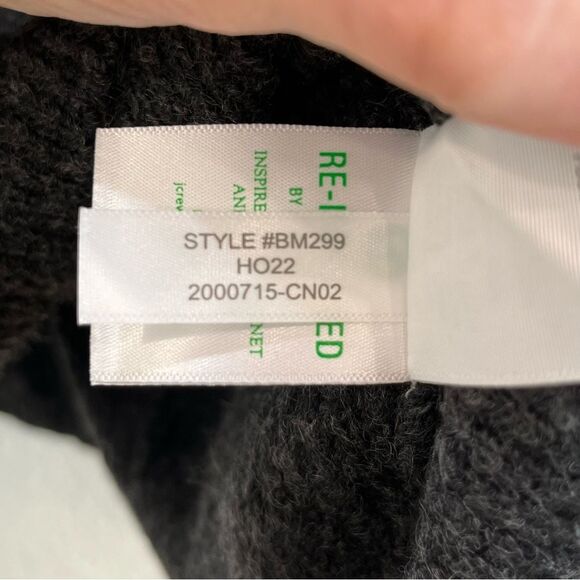 J. Crew Half Zip Stretch Merino Wool Sweater in Heather Charcoal NWT! size Large - Picture 9 of 13